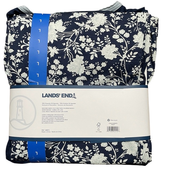 Lands End Knit 2-piece Pajama Set Long Sleeve Blue Womens Size Large NWT - Picture 5 of 5